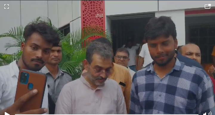 Upendra Kushwaha arrived to participate in the program