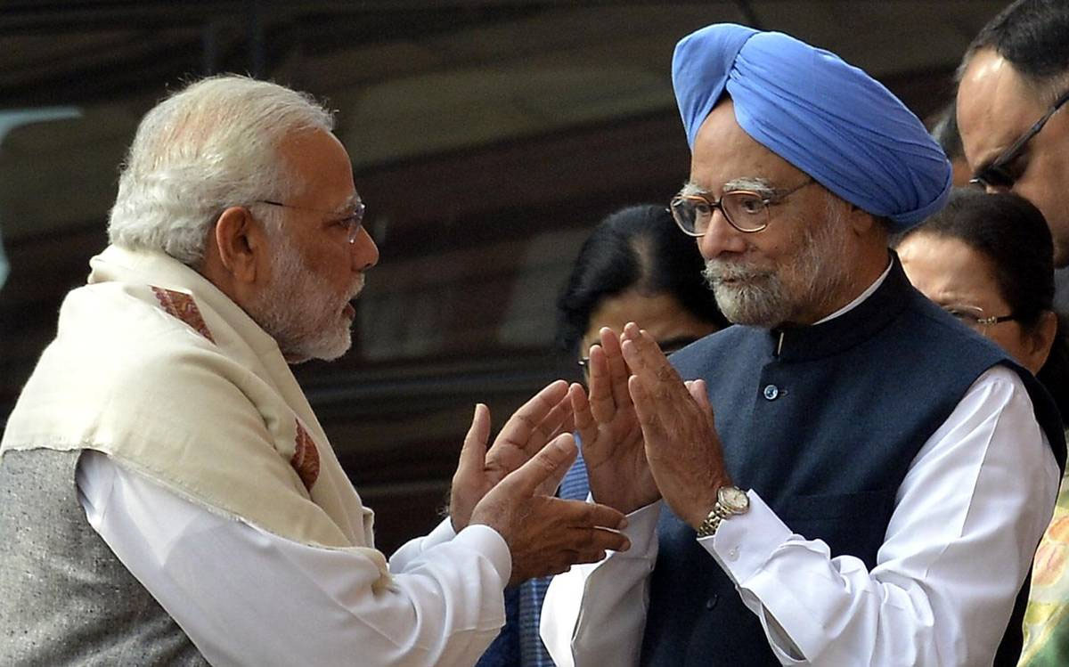 pm modi and manmohan singh