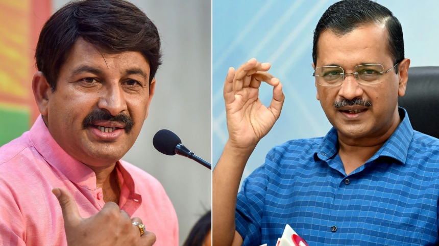 arvind kejriwal and manoj tiwari