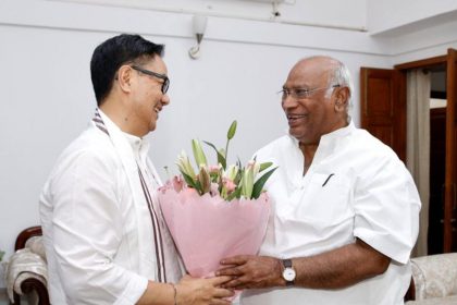 kiren Rijiju and Mallikarjun Kharge