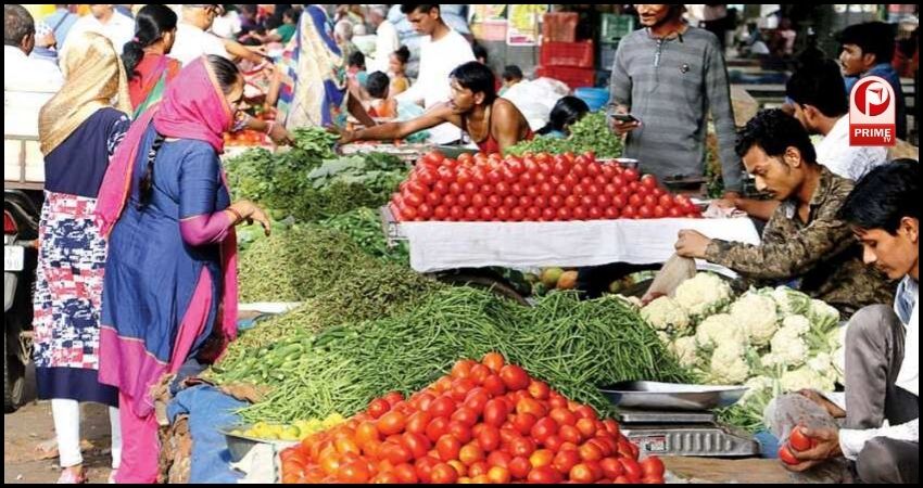 सब्जियों की आवक में कमी