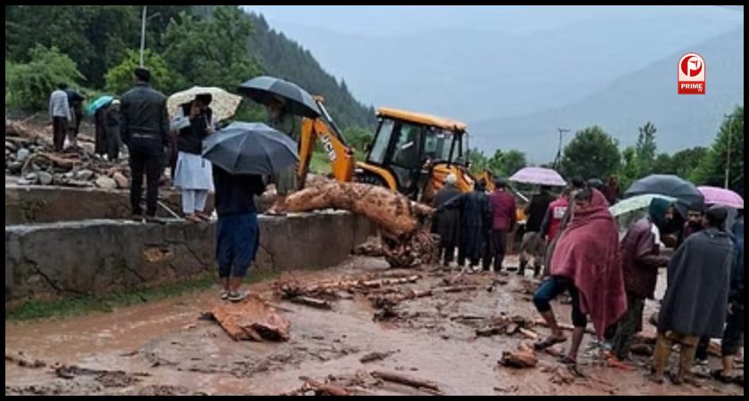 गांदरबल में भारी बारिश, जनजीवन प्रभावित