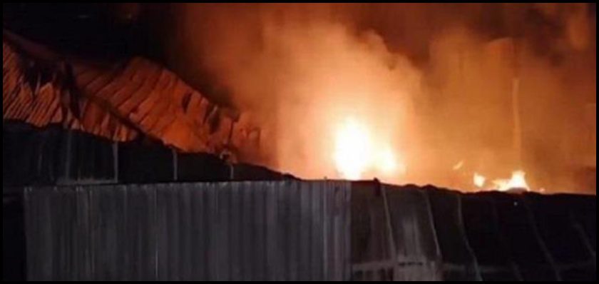 Fire breaks out in mattress factory