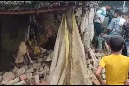 house collapsed due to rain