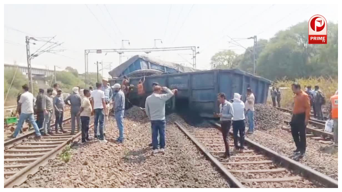 कटनी न्यू जंक्शन के पास मालगाड़ी पटरी से उतरी