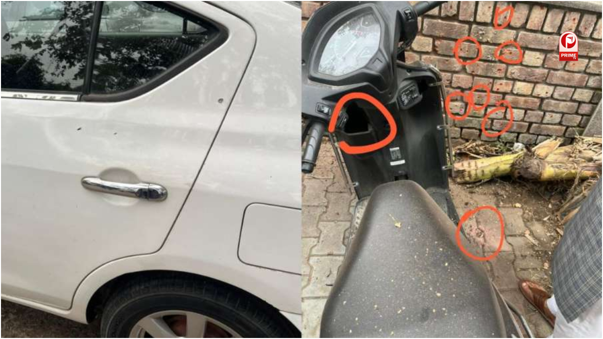 बीजेपी दफ्तर के बाहर एक्टिवा में धमाके से मचा हड़कंप