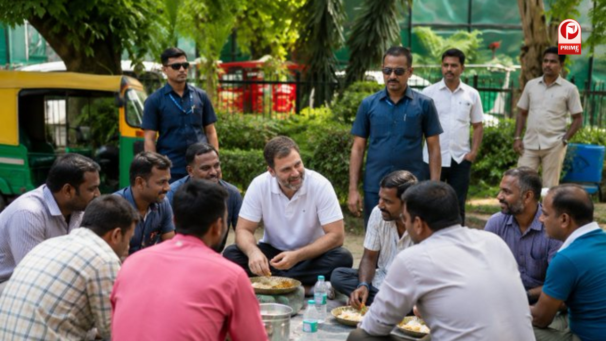 Rahul Gandhi Auto Drivers Meeting