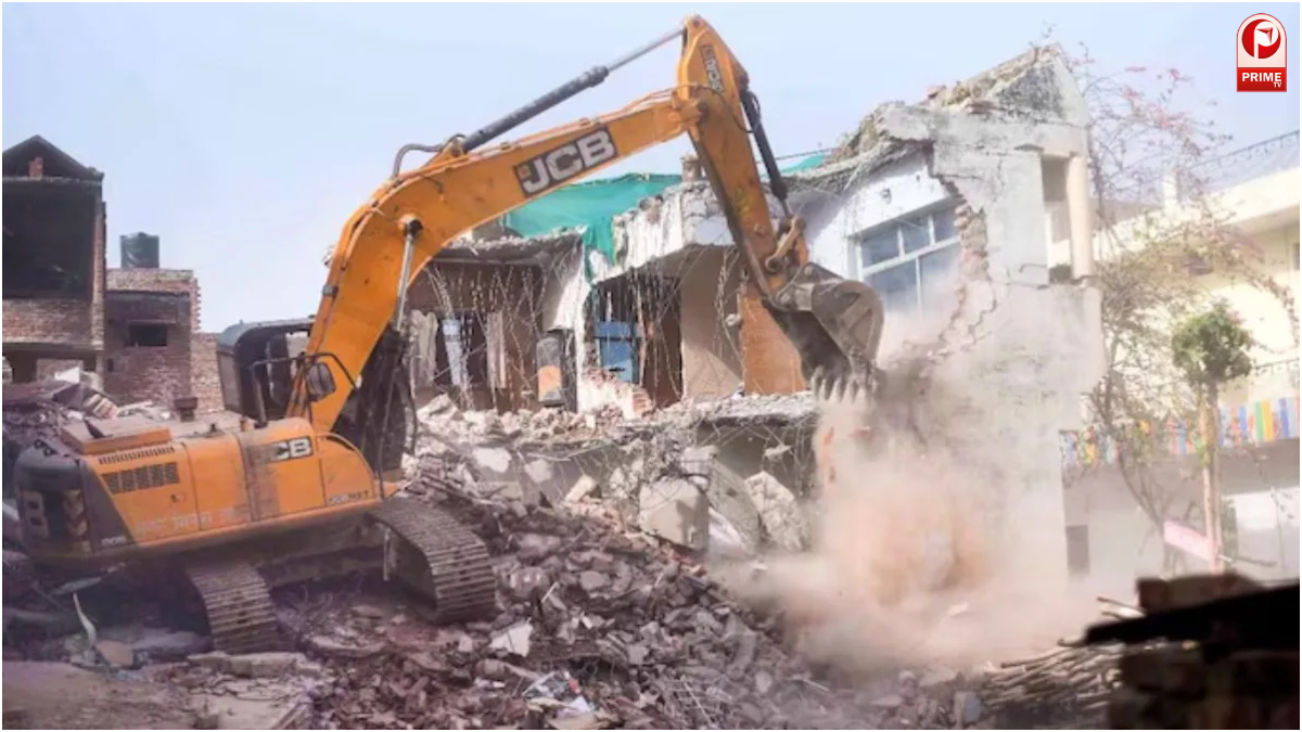 Varanasi Bulldozer Action