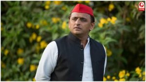 लखनऊ में सपा छात्र सभा का प्रदर्शन