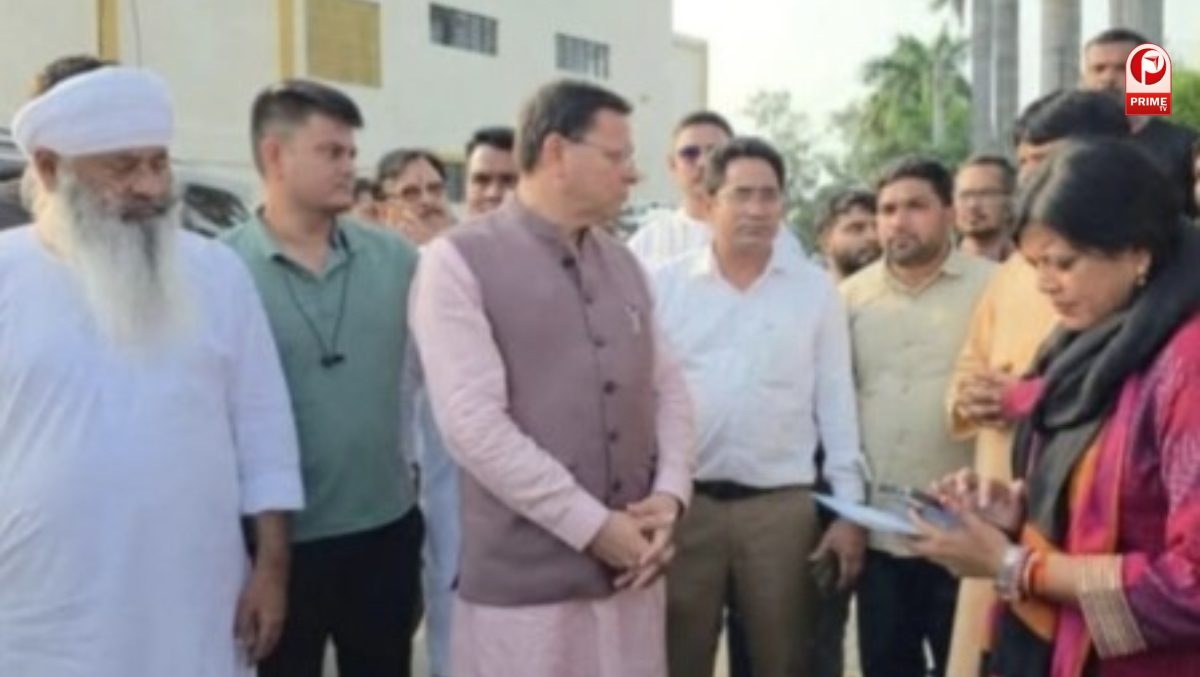 बाजपुर में फसल नुकसान देखने पहुंचे सीएम धामी