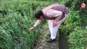 हेलीकॉप्टर से किया सर्वेक्षण