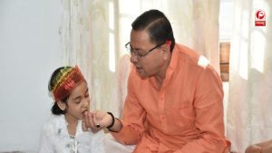 नौ कन्याओं को मां दुर्गा का स्वरूप मानकर किया पूजन